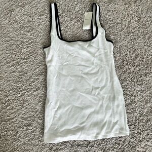 Abercrombie essential square neck ribbed tank